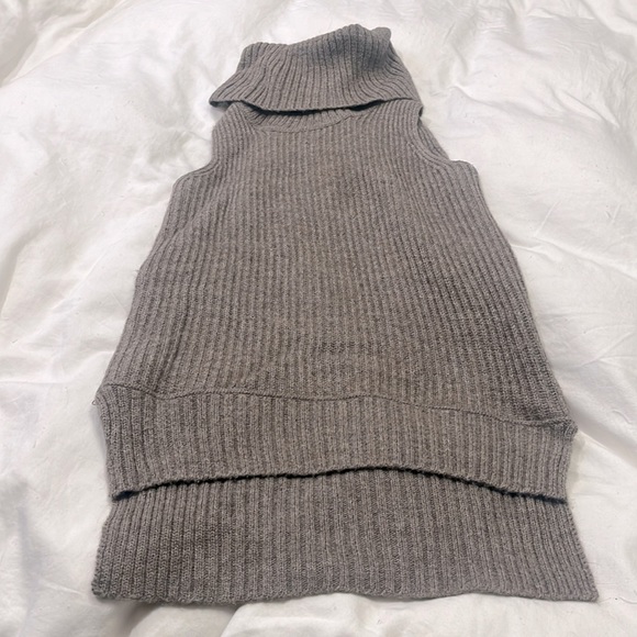 TAUPE Club Monaco Sleeveless Alpaca Blend Tunic - Picture 2 of 6